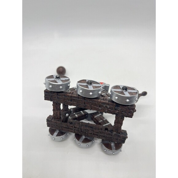 2003 PAPO Medieval Red Knights BATTERING RAM 4.5" Siege Weapon Toy Figure - Picture 9 of 9